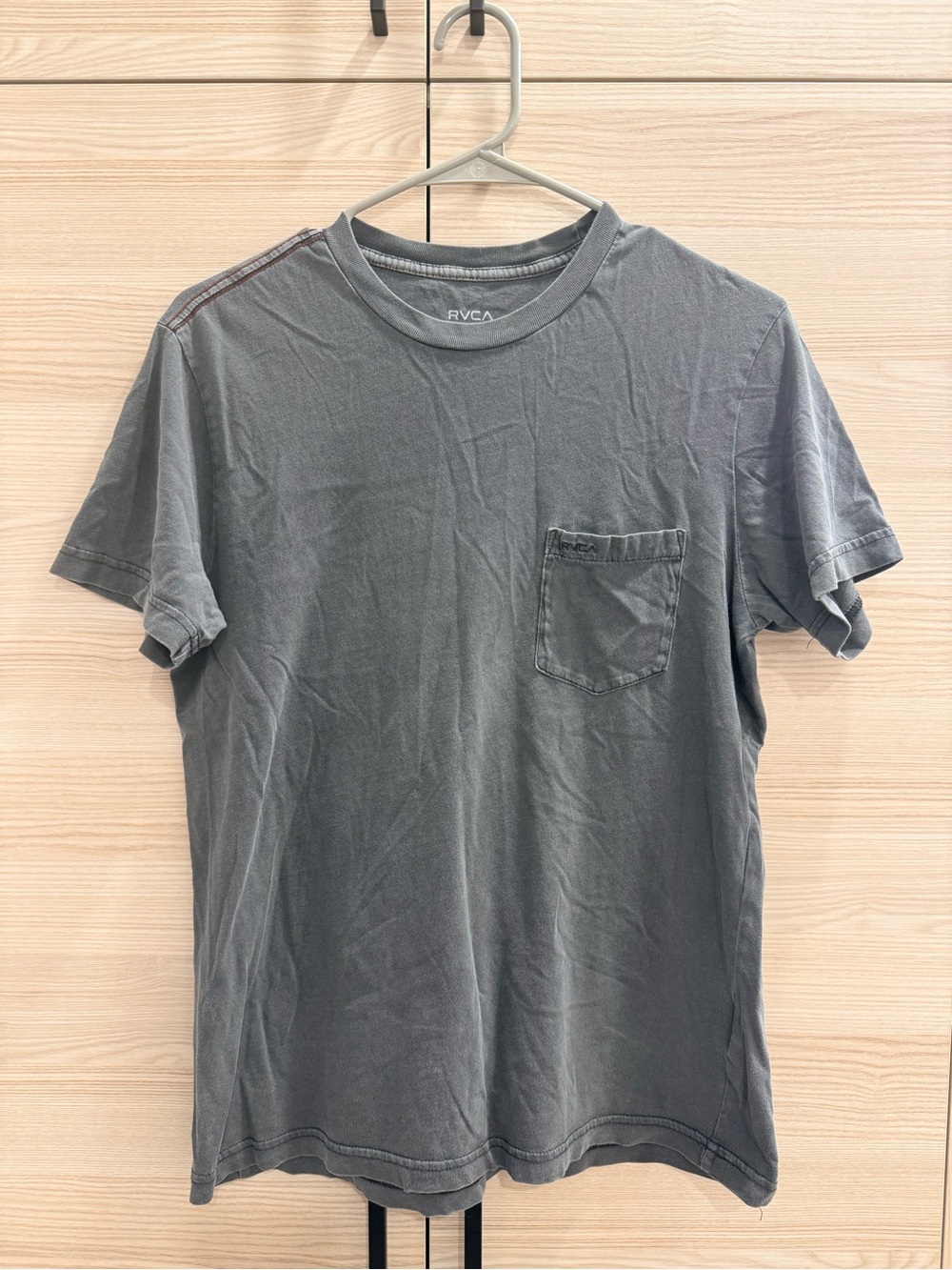 RVCA Men's Washed Charcoal Pocket Tee